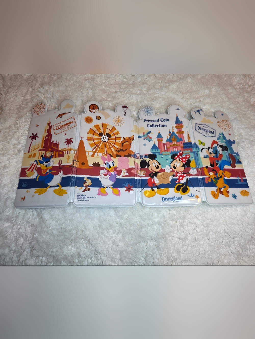 Disneyland Pressed Coin Collection Holder Featuring Mickey & Friends